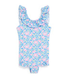 Louise Misha floral ruffle-trim Andrea swimsuit 3-10 years, UK version