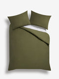Dark green duvet cover and pillowcase set - British product