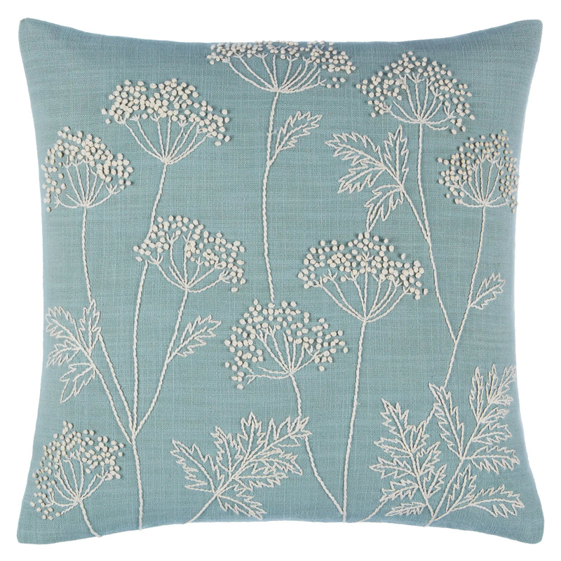 John Lewis Cow Parsley cushion in duck egg, UK version
