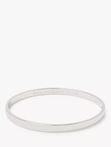 Rhodium-Plated Bangle with 'Find the Silver Lining' Inscription, Silver