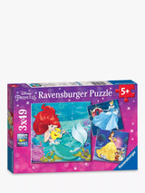 Princess Jigsaw Puzzles Box of 3 with 49 Pieces Each