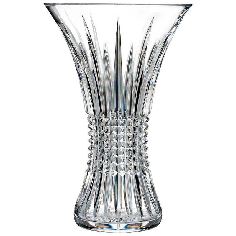 Waterford Crystal Lismore diamond cut glass vase clear 30cm (British brand)