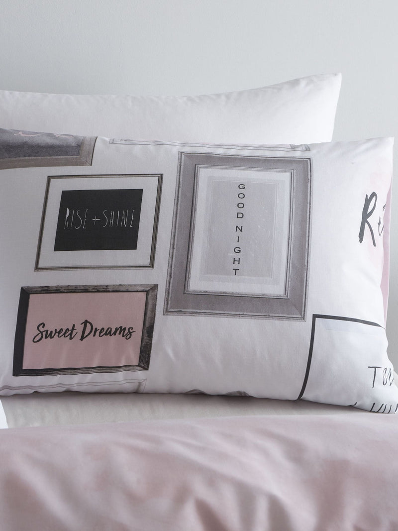 Catherine Lansfield blush pink duvet cover set - British product
