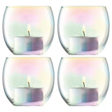 LSA International Pearl Tealight Holder Set of 4, UK version