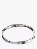 Andea sterling silver polished curve bangle - British product