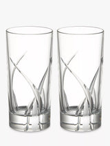 John Lewis Grosseto Cut Crystal Highball Glasses Clear, Set of 2, 360ml