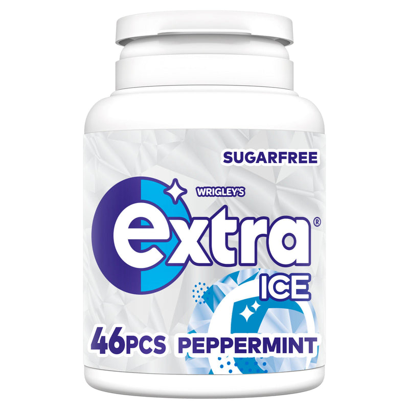 Extra Ice Peppermint Sugarfree Chewing Gum Bottle 46 Pieces