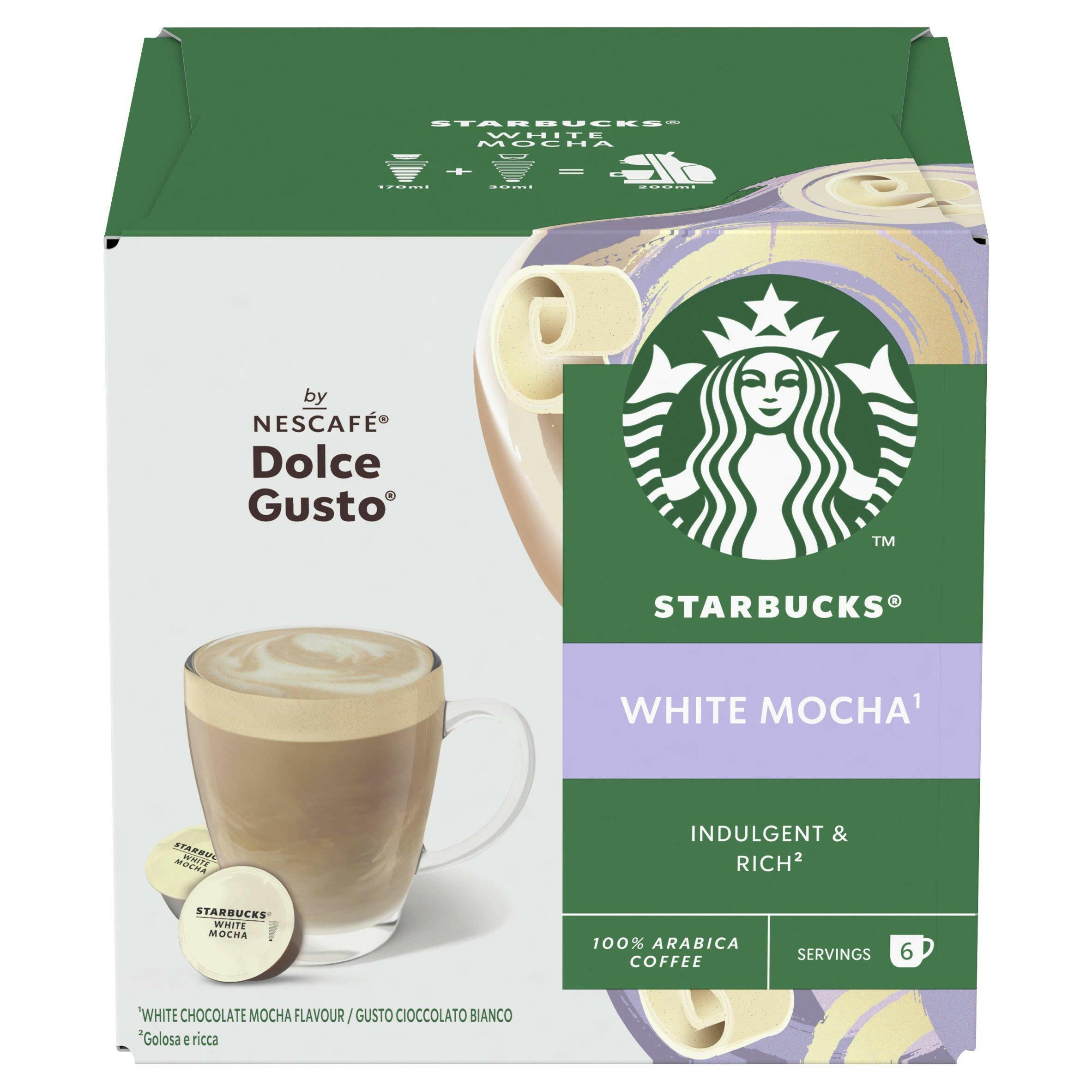 Starbucks White Mocha by Nescafe Dolce Gusto Coffee Pods x12 GOODS Sainsburys