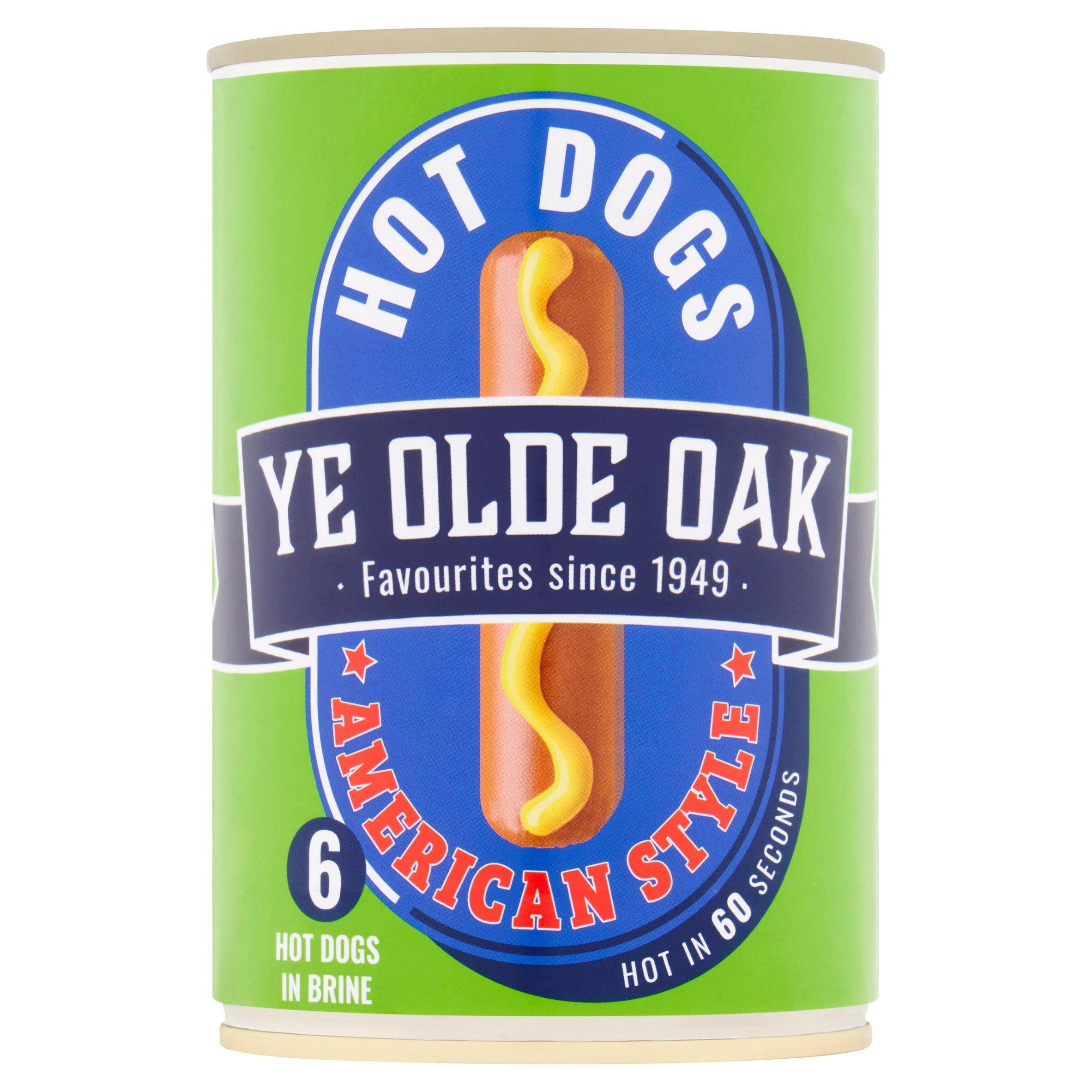 Ye Olde Oak US Style Hot Dogs x6 400g (200g*) GOODS Sainsburys