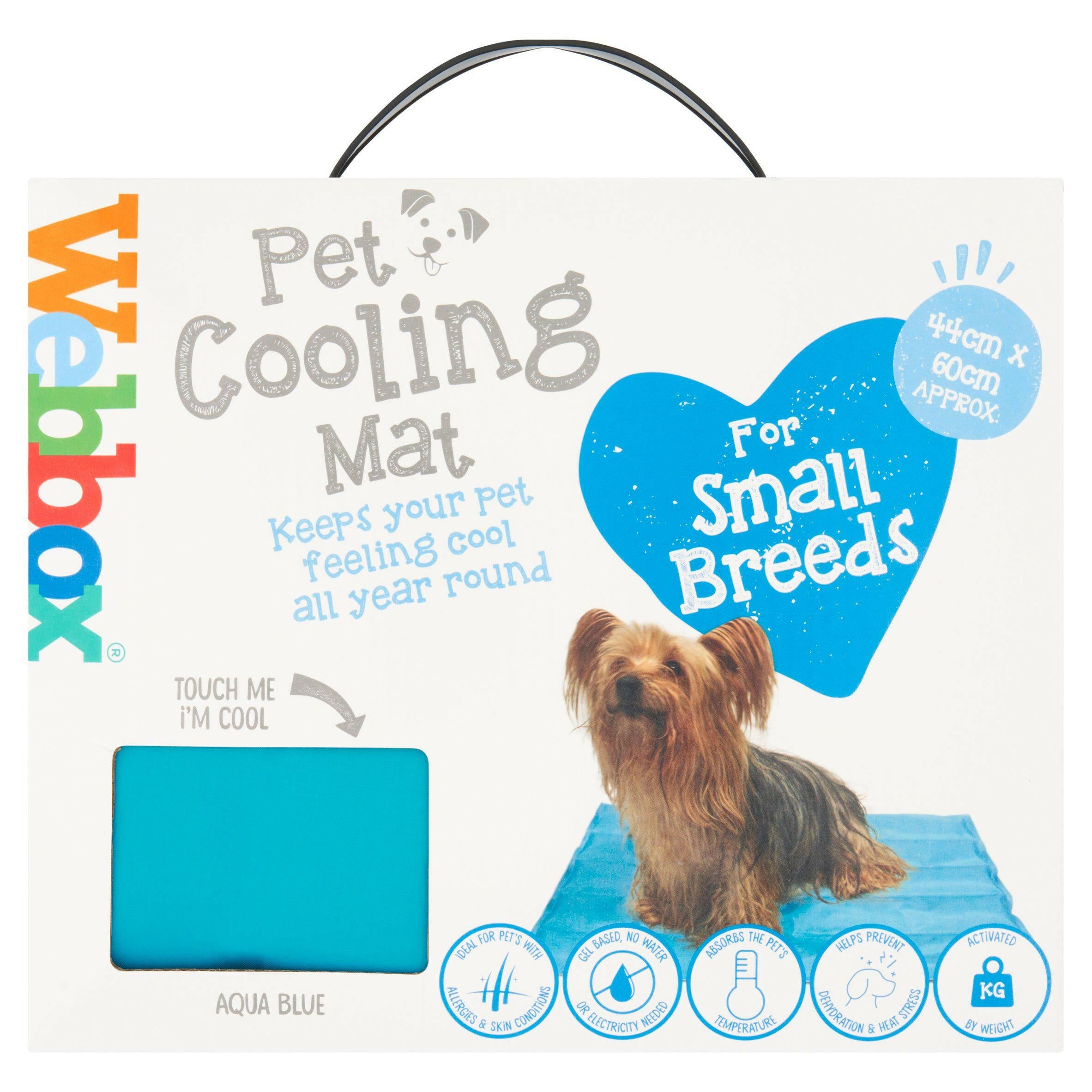 Webbox Pet Cooling Mat for Small Breeds Aqua Blue GOODS Sainsburys