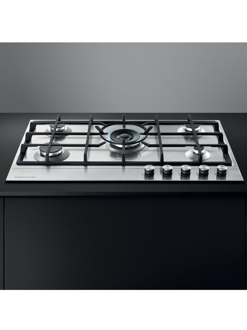 Fisher & Paykel 90cm gas hob in stainless steel - British product