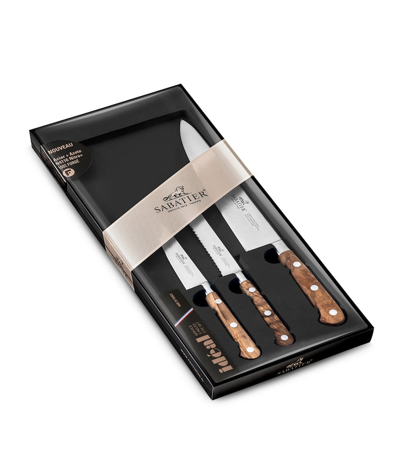 Sabatier Provencao 3-piece knife set (British brand)