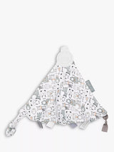 Textured Baby Teething Comforter with Panda Design, Grey/White