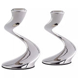 Robert Welch Windrush Stainless Steel Candlestick Holder, Pack of 2