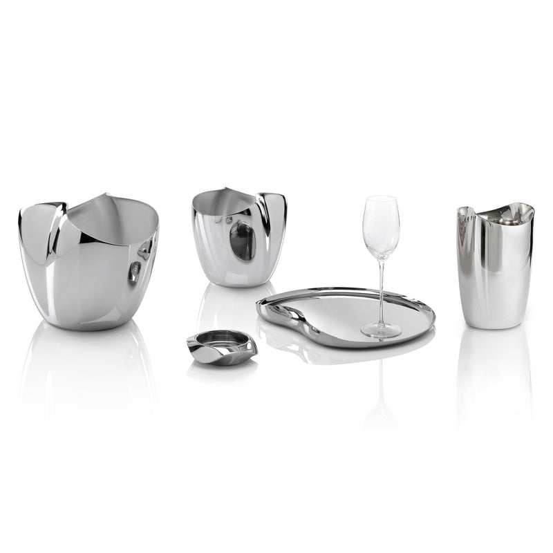 Robert Welch double-walled stainless steel wine cooler for single bottle, imported from the UK