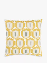 Embroidered Geometric Cotton Cushion for Home Décor