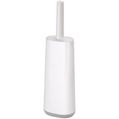 Flexible Silicone Toilet Brush with D-Shaped Head, Grey