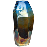 Graphic Luster Glass Vase in Medium Size, 30cm Height, Metallics Finish