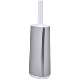 Flexible D-Shaped Head Toilet Brush with Steel Container
