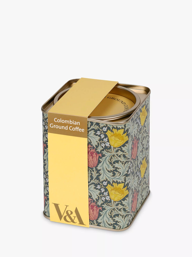 V&A Colombian Dark Roast Arabica Ground Coffee 125g (British brand)