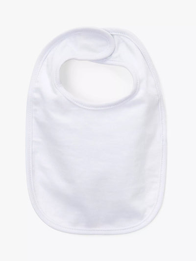 Cotton Bibs with Non-Scratch Fastening, Pack of 5, White