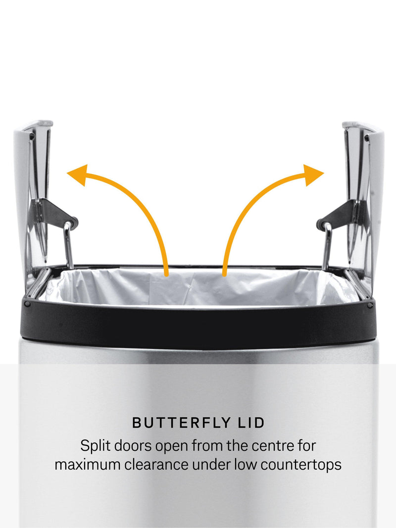 simplehuman Butterfly Pedal Bin 18L (British brand)