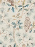 Papier peint large Sanderson Owlswick à motif de hibou des neiges (marque britannique)