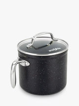 Eaziglide Neverstick2 Aluminium Non-Stick Sauce Pot and Lid, Black, 16cm