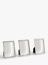 John Lewis Mini Photo Frames Set of 3 2.5 x 3.5 inch (6.5 x 9cm) Silver