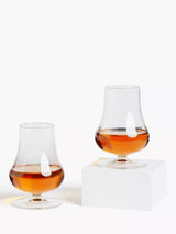 Set of Two Whisky Glasses, 230ml Each, Clear Crystal Glass for Optimal Aroma Release