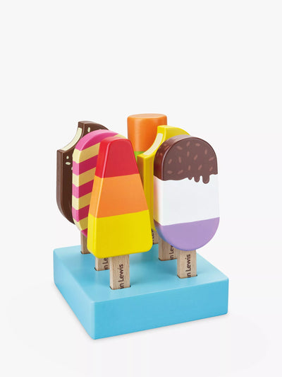 John Lewis Wooden Ice Lollies Pretend Play Set