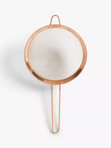 John Lewis Stainless Steel Sieve, Copper 18cm Double Mesh Sieve