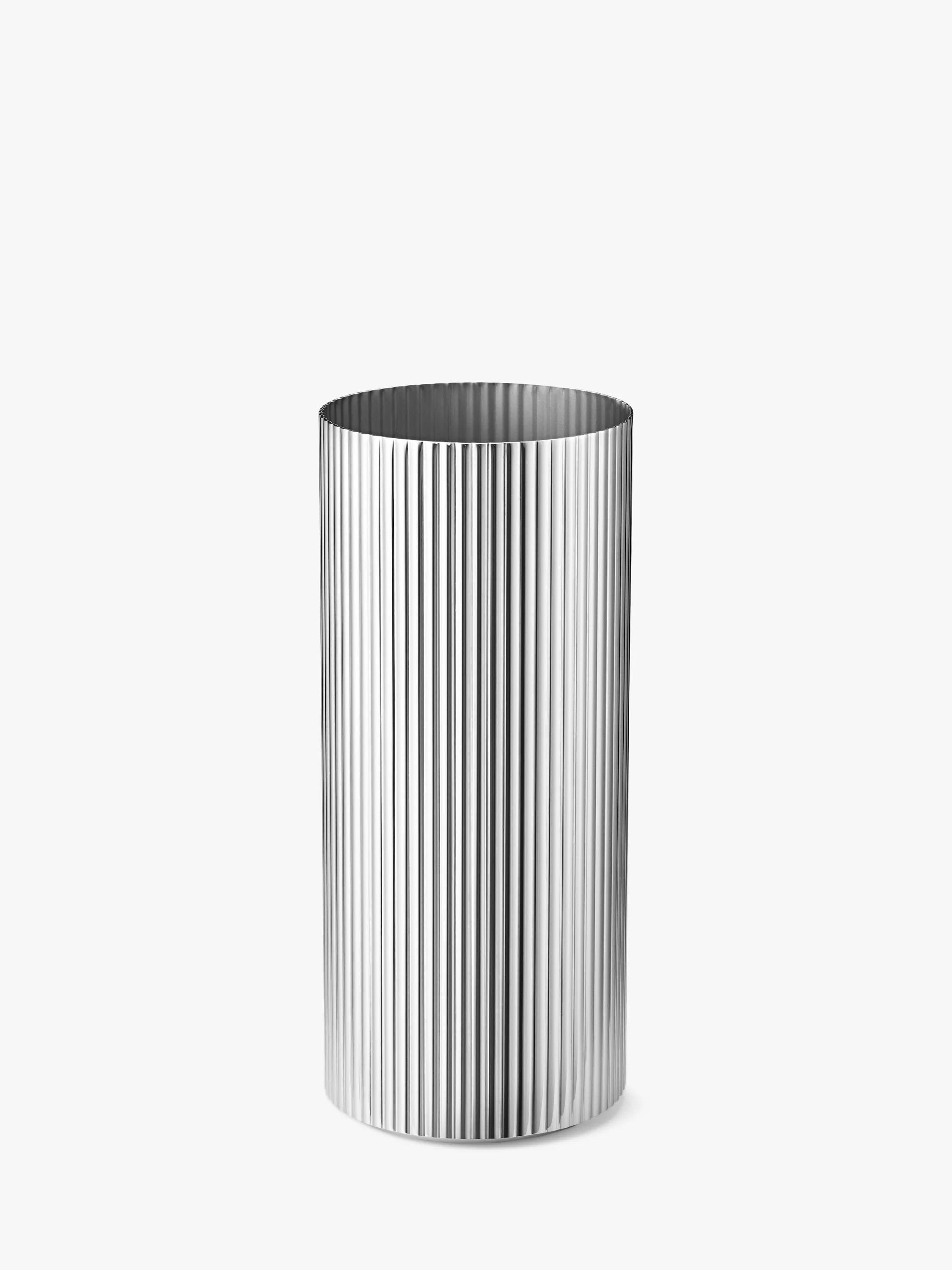 Georg Jensen Bernadotte Stainless Steel Vase, Silver - McGrocer