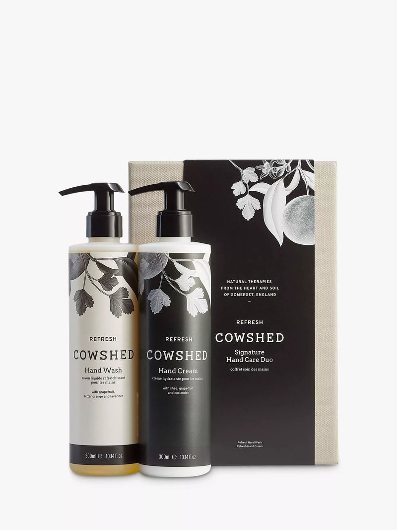 Cowshed hand care duo set with Grapefruit, Bitter Orange, and Lavender essential oils, 300ml each - British product