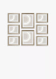 John Lewis gallery set multi-aperture photo frames champagne 8 photo, UK version