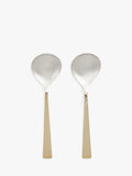 Kainoosh Stainless Steel Serving Spoons Set Of 2 Gold