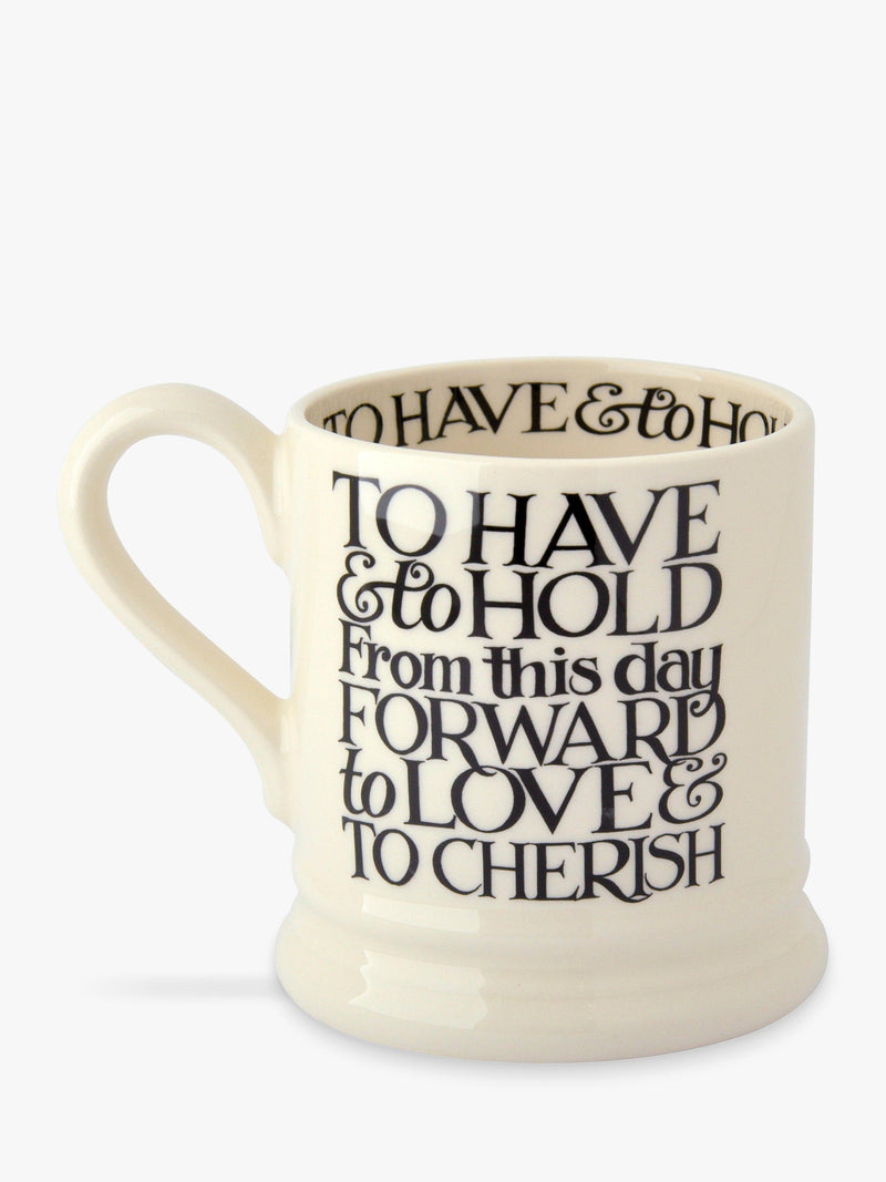 Emma Bridgewater Black Toast Mr and Mrs mugs 300ml - British product