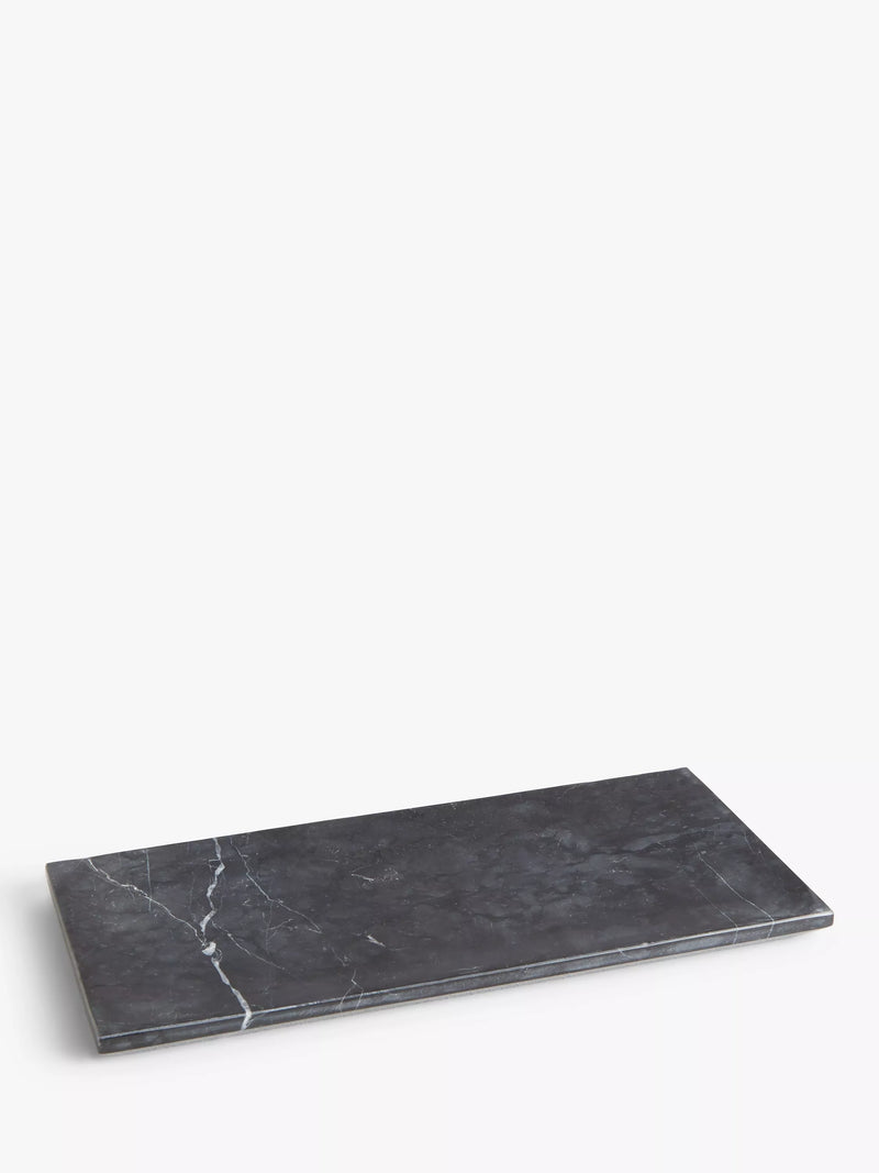John Lewis black marble accessory tray with white veins, UK version