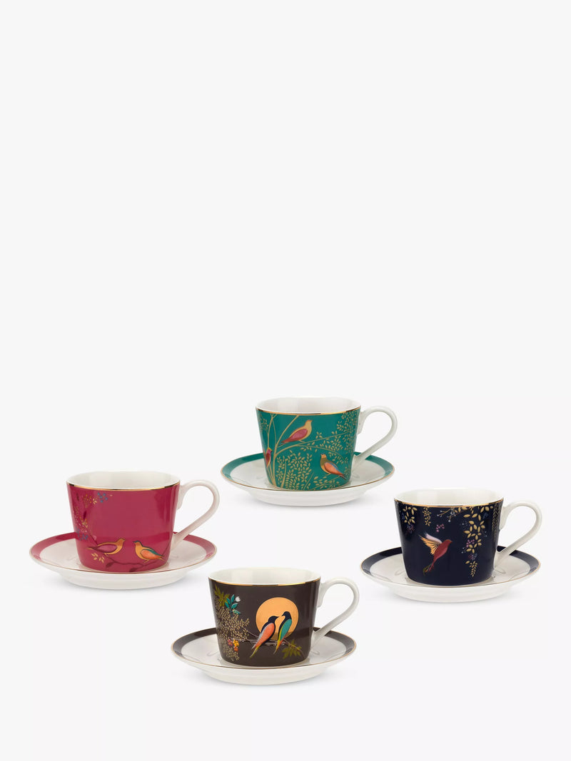 Sara Miller birds espresso mugs set of 4 100ml (British brand)