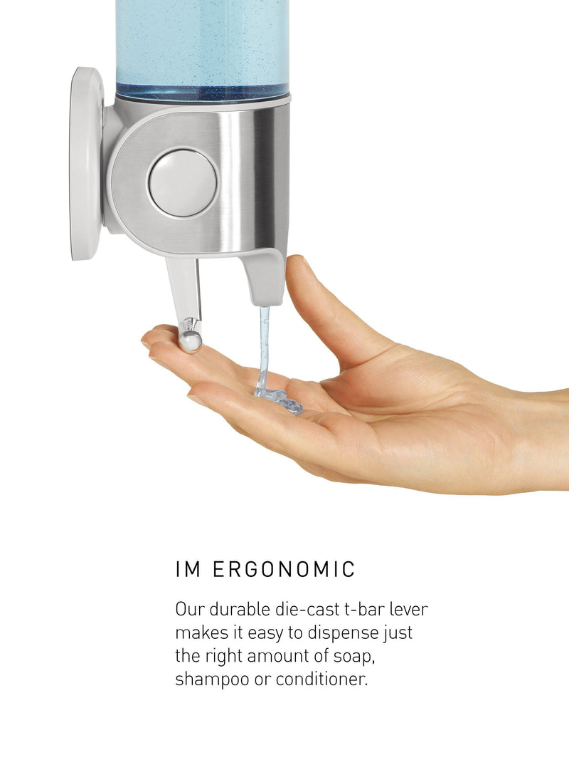 Simplehuman wall-mounted shower soap pump dispenser Single (British brand)