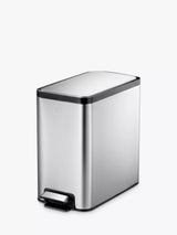 Stainless Steel Slim Pedal Bin 8L for Small Spaces