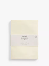 C6 Laid Ivory Envelopes Pack of 20