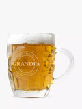 Treat Republic personalised emblem dimpled beer glass 568ml (British brand)