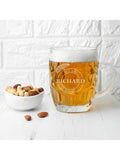 Treat Republic personalised emblem dimpled beer glass 568ml (British brand)