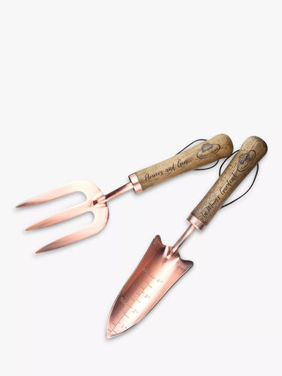 Treat Republic Personalised Copper Trowel & Fork Set Gardening Tool Set