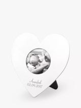 Treat Republic Personalised Silver Heart Photo Frame Christmas Tree Decoration