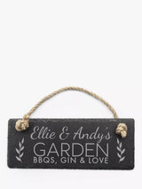 Treat Republic Personalised Slate Hanging Sign Garden Decoration