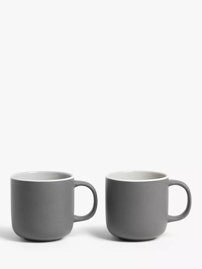 Stoneware Mugs, Set of 2, 375ml