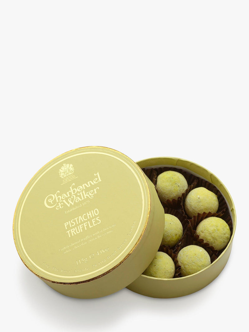 Charbonnel et Walker pistachio and white chocolate truffles 115g - British product