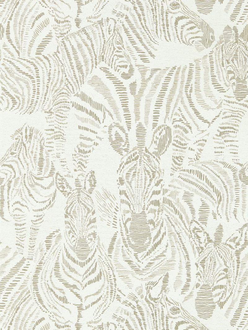 Harlequin Nirmala wallpaper featuring a zebra pattern, UK version